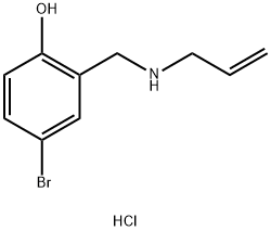 4-bromo-2-{[(prop-2-en-1-yl)amino]methyl}phenol hydrochloride Struktur