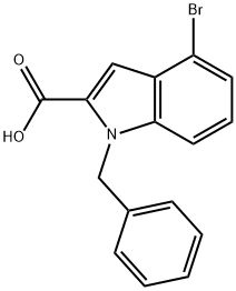 1-benzyl-4-bromo-1H-indole-2-carboxylic acid Struktur