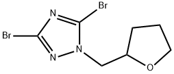 3,5-dibromo-1-[(oxolan-2-yl)methyl]-1H-1,2,4-triazole Struktur