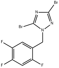 3,5-dibromo-1-[(2,4,5-trifluorophenyl)methyl]-1H-1,2,4-triazole Struktur