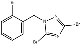 3,5-dibromo-1-[(2-bromophenyl)methyl]-1H-1,2,4-triazole Struktur