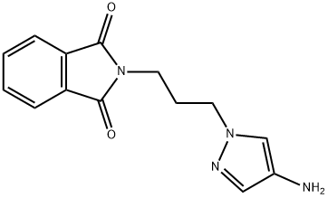 2-[3-(4-amino-1H-pyrazol-1-yl)propyl]-2,3-dihydro-1H-isoindole-1,3-dione Struktur