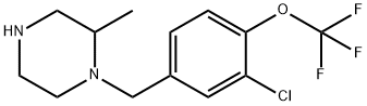 1-{[3-chloro-4-(trifluoromethoxy)phenyl]methyl}-2-methylpiperazine Struktur