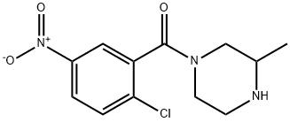 1-(2-chloro-5-nitrobenzoyl)-3-methylpiperazine Struktur