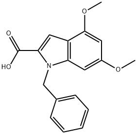 1-Benzyl-4,6-dimethoxy-1H-indole-2-carboxylic acid Struktur