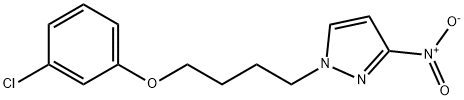 1-[4-(3-chlorophenoxy)butyl]-3-nitro-1H-pyrazole Struktur