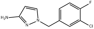 1-[(3-chloro-4-fluorophenyl)methyl]-1H-pyrazol-3-amine Struktur