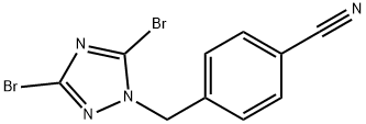 4-[(3,5-dibromo-1H-1,2,4-triazol-1-yl)methyl]benzonitrile Struktur