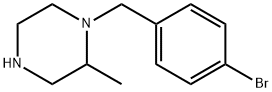 1-[(4-bromophenyl)methyl]-2-methylpiperazine Struktur