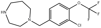 1-{[3-chloro-4-(trifluoromethoxy)phenyl]methyl}-1,4-diazepane Struktur