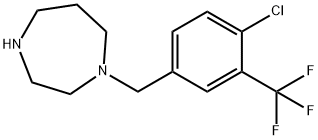 1-{[4-chloro-3-(trifluoromethyl)phenyl]methyl}-1,4-diazepane Struktur