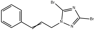 3,5-dibromo-1-[(2E)-3-phenylprop-2-en-1-yl]-1H-1,2,4-triazole Struktur