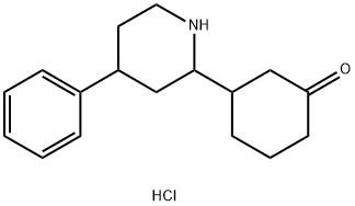 3-(4-PHENYLPIPERIDIN-2-YL)CYCLOHEXANONE HCL Struktur