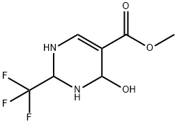 4-Hydroxy-2-trifluoromethyl-1,2,3,4-tetrahydro-pyrimidine-5-carboxylic acid methyl ester Struktur