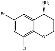 (4R)-6-BROMO-8-CHLORO-3,4-DIHYDRO-2H-1-BENZOPYRAN-4-AMINE Struktur