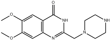 6,7-Dimethoxy-2-piperazin-1-ylmethyl-3H-quinazolin-4-one Struktur