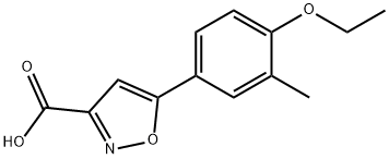 5-(4-Ethoxy-3-methyl-phenyl)-isoxazole-3-carboxylic acid Struktur