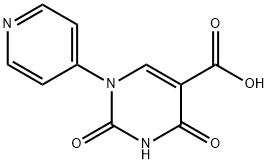 2,4-Dioxo-1-pyridin-4-yl-1,2,3,4-tetrahydro-pyrimidine-5-carboxylic acid Struktur