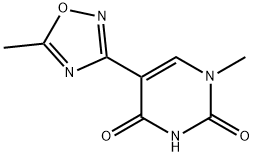 1-methyl-5-(5-methyl-1,2,4-oxadiazol-3-yl)pyrimidine-2,4(1H,3H)-dione Struktur