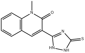 3-(5-Mercapto-1H-[1,2,4]triazol-3-yl)-1-methyl-1H-quinolin-2-one Struktur