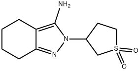 2-(1,1-Dioxo-tetrahydro-1l6-thiophen-3-yl)-4,5,6,7-tetrahydro-2H-indazol-3-ylamine Struktur