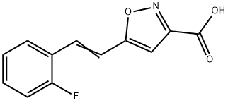 5-[2-(2-Fluoro-phenyl)-vinyl]-isoxazole-3-carboxylic acid Struktur