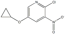 2-Chloro-5-cyclopropoxy-3-nitropyridine Struktur