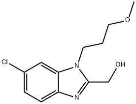 [6-Chloro-1-(3-methoxy-propyl)-1H-benzoimidazol-2-yl]-methanol Struktur