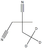 2-methyl-2-(2,2,2-trideuterioethyl)butanedinitrile Struktur