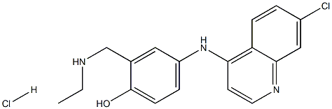 4-[(7-chloroquinolin-4-yl)amino]-2-(ethylaminomethyl)phenol:hydrochloride Struktur