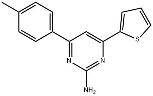 4-(4-methylphenyl)-6-(thiophen-2-yl)pyrimidin-2-amine Struktur