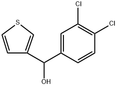 (3,4-DICHLOROPHENYL)(THIOPHEN-3-YL)METHANOL Struktur