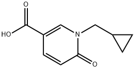 1-(Cyclopropylmethyl)-6-oxo-1,6-dihydropyridine-3-carboxylic acid Struktur