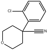 4-(2-Chloro-phenyl)-tetrahydro-pyran-4-carbonitrile Struktur