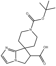 1-(Tert-Butoxycarbonyl)-5',6'-Dihydrospiro[Piperidine-4,7'-Pyrrolo[1,2-A]Imidazole]-6'-Carboxylic Acid Struktur