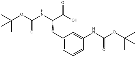 N-[(1,1-dimethylethoxy)carbonyl]-3-[[(1,1-dimethylethoxy)carbonyl]amino]- L-Phenylalanine Struktur