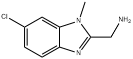 C-(6-Chloro-1-methyl-1H-benzoimidazol-2-yl)-methylamine Struktur