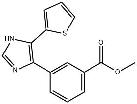 methyl 3-[5-(thiophen-2-yl)-1H-imidazol-4-yl]benzoate Struktur