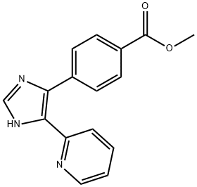 methyl 4-[5-(pyridin-2-yl)-1H-imidazol-4-yl]benzoate Struktur