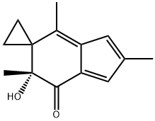 Spiro[cyclopropane-1,5'-[5H]inden]-7'(6'H)-one,6'-hydroxy-2',4',6'-trimethyl-, (6'R)- Struktur