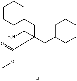 METHYL 3-AMINO-2,2-BIS(CYCLOHEXYLMETHYL)PROPANOATE HCL Struktur