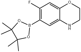 (7-FLUORO-3,4-DIHYDRO-2H-BENZO[B][1,4]OXAZIN-6-YL)BORONIC ACID PINACOL ESTER Struktur