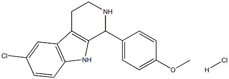 6-chloro-1-(4-methoxyphenyl)-2,3,4,9-tetrahydro-1H-pyrido[3,4-b]indole:hydrochloride Struktur