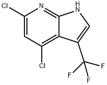 4,6-dichloro-3-(trifluoromethyl)-1H-pyrrolo[2,3-b]pyridine Struktur