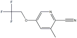 3-Methyl-5-(2,2,2-trifluoroethoxy)picolinonitrile Struktur