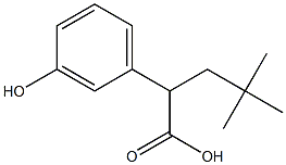 2-(3-hydroxyphenyl)-4,4-dimethylpentanoic acid Struktur