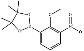 2-(2-methoxy-3-nitrophenyl)-4,4,5,5-tetramethyl-1,3,2-dioxaborolane Struktur