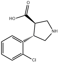 (3R,4S)-4-(2-Chlorophenyl)pyrrolidine-3-carboxylic acid Struktur