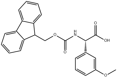 (S)-a-(Fmoc-amino)-3-methoxybenzeneacetic acid Struktur