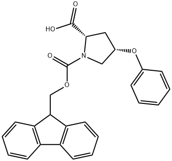 (2S,4S)-4-Phenoxy-1-Fmoc-2-pyrrolidinecarboxylic acid Struktur